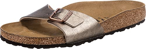 Birkenstock Damen Madrid Graceful Taupe, Birko Flor FLIP Flops, 41 EU