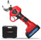 KOMOK Forbici Potatura Elettriche 30mm,con 2 Batterie Ricaricabili 2000mAh 21V/ Motore Brushless 600W/ Interruttore di Sicurezza & Modalità Sleep/Forbice Potatura a Batteria - Rosso