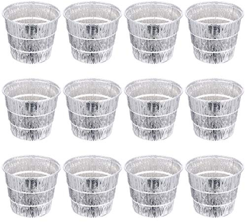 DOITOOL 12PCS Foil Tray Grease Bucket, Smoker Bucket Liner for Catching Grease, Professional Liner Replacement, Barbecue & Outdoor Dining