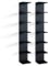 Vicco Wandregal Paolo, hängendes Regal, Schwarz, 30 x 190 cm 2er Set