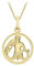 Carissima Gold Damen-Anhänger Sternzeichen Wassermann rund Gelbgold diamantiert 9kt an Flachpanzerkette Gelbgold diamantiert 9kt 20 46cm
