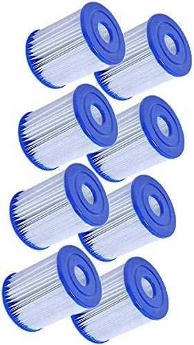woejgo Filtro piscina tipo I, cartucce filtro per Bestway misura 1, taglia I cartuccia filtro per piscine Bestway, filtro gonfiabile per piscina, facile installazione, 8x3.5 pollici (confezione da 8)