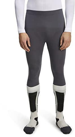 FALKE Herren Baselayer-Hose Warm 3/4 M Ti Funktionsmaterial schnelltrocknend 1 Stück, Schwarz Concrete 3717-O, S