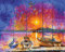 LukFun Paint by Numbers Boat for Adults, DIY Oil Painting Paint by Number Kit, Seaside Boat on Canvas 16x20inch (Sunrise on Coast, Without Frame)