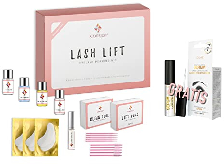P-Beauty Wimpernlifting Starter Set + GRATIS VOLLARE Wimpernserum (9ml) Eyelash Kit 7-teilig, Lash-Lift für wunderschöne Wimpernwellen, Wimpernlaminierung