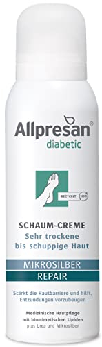 Allpresan diabetic MIKROSILBER + REPAIR - Fußschaum mit Mikrosilber für sehr trockene bis schuppige Haut bei Diabetes mellitus - 125 ml