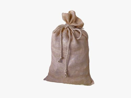 2 Stück Deko Jutesack 50x80cm mit Juteseil zum verschließen