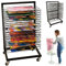 ODOXIA Bilder Trockengestell KLEIN für Klassenzimmer | KOMPAKTES, funktionales & mobiles Bildertrocknungsregal | 19 abnehmbare Fächer | Kunsttrockengestell als Trockenwagen Art Drying Rack Small