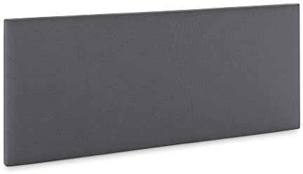 HOMN LIVING Tête de lit Aura rembourrée en Tissu Gris foncé 160x60 cm, avec Fixations et vis
