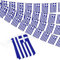 Griechenland-Flaggen-Wimpelbanner – 38 Flaggen, 12 m, kleine Mini-griechische Flaggen, Wimpelkette für Landdekoration, Schule, Party, Sportveranstaltungen