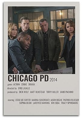 FCYYDS Chicago Pd Poster auf Leinwand, Wandkunstdruck, ästhetische Raumdekoration, Heimbüro-Dekoration, 20 x 30 cm, ungerahmt