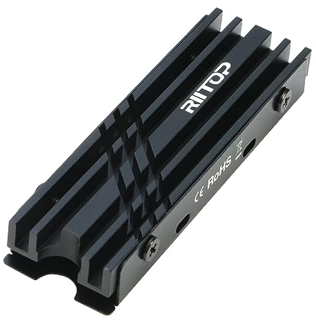 RIITOP M.2 Kühlkörper NVME NGFF 2280 SSD Kühlkörper, M.2 SSD Kühlkörper mit thermischem Silikon Pad, Unterstützung einseitig und doppelseitig M.2 SSD, für Desktop PC Computer