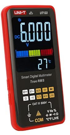 UNI-T Uni-trend Multimeter clamp meter UT121A UT121B UT122 : Mini Smart Digital Multimeter True RMS Voltage Frequency Dual Display NCV LIVE Auto Range 6199 Count Meter(UT122）