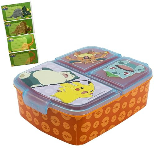 ICE TOYS porta merenda scuola con personaggi a 3 compartimenti (PKM)