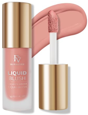 FV Blush Liquide Haute Pigmentation, Crème de Blush à Texture Légère, Finition Naturelle, Longue Durée, Fard à Joues pour Maquillage Sain et Éclatant (Honey, 5g)