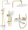 Rea Colonne de Douche MELIA WHITE GOLD Système de Douche en Laiton pour Salle de Bain (Blanc/Or)