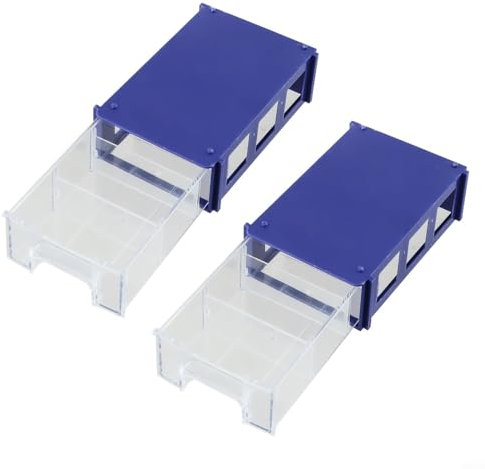 AIDNTBEO Caja de piezas tipo cajón, cajas de almacenamiento de piezas de plástico apilables, tornillos de componentes, caja de herramientas de 140 x 85 x 40 mm (2 piezas transparentes), 1106047298