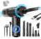 HyAdierTech Elektrische Staubgebläse, 3-Gang 5,0000 U/min Electric Dust Blower, Handgehaltenes Druckluftspray mit LED-Licht, USB Wiederaufladbar PC Reinigungsset Schwarz