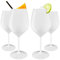 WUITOKI Verres blancs en plastique de qualité supérieure (Tritan), lot de 4, 51 cl, lavables au lave-vaisselle, incassables, sans BPA