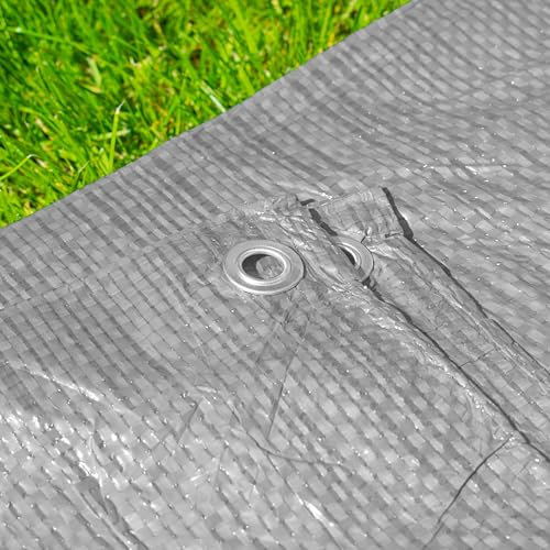 Waterproof storm gray multipurpose tarpaulin,tarp coverup/camping ground sheet/garden keep dry cover/car boot sheet,light & easy to store (1m x 1m)