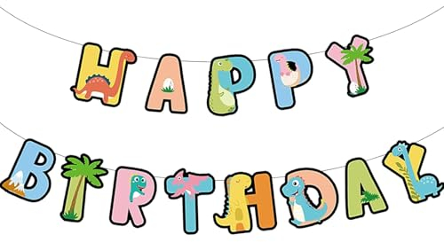 Dino Girlande Geburtstag Junge, Dino Geburtstag Deko Girlande, Geburtstagsdeko Dino Deko Kindergeburtstag, Happy Birthday Girlande Dinosaurier, Geburtstagsgirlande Kinder, Dinosaurier Deko Geburtstag
