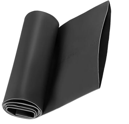 MACHSWON Guaina termorestringente, diametro 90 mm, larghezza piatta 147 mm, rapporto 2:1, guaina termorestringente, 1 m, colore nero