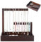 WUERKIYA Expositor de Joyas con Bandeja Bandeja De Madera para Llaves para Mesa De Entrada, Bandeja para Llaves y Bolsillo De Madera Vacía, Decoración Moderna, Bandeja De Resina con Forma De Gato De