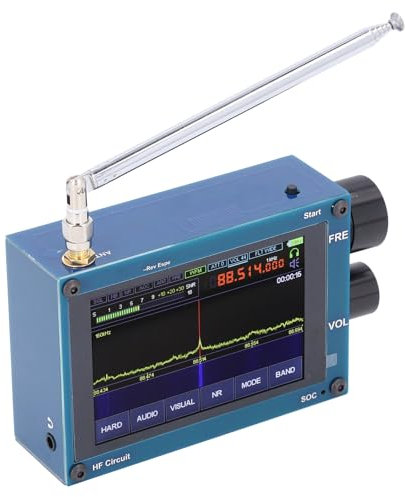 DEWIN DSP SDR Receiver, 50kHz‑2GHz 3.5 Inch IPS Touch Screen Portable Radio Receiver, with SMA Antenna Support AM SSB NFM WFM CW