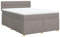 vidaXL Boxspringbett, Doppelbett mit LED Matratze Matratzenauflage, Bettgestell mit Lattenrost Kopfteil, Polsterbett Bett für Schlafzimmer, Taupe 140x200cm Stoff