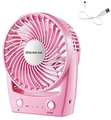 MHADBKH Ventilatore portatile USB portatile da tavolo ventilatore portatile per casa ufficio auto viaggi all'aperto verde 3 velocità