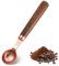 JIEYAO Cuchara de café para café molido, cuchara medidora de café de 5 ml, 1 cucharadita, cuchara de grano de café de madera de mango largo retro de acero inoxidable, utensilio de cocina para café, té