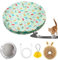 Dhnvcud 70 x 70 cm Katzenspielzeug, interaktiv, schnell rollend und beweglich, interaktiver Ball für Katzen, stimuliert den Jagdinstinkt der Katze