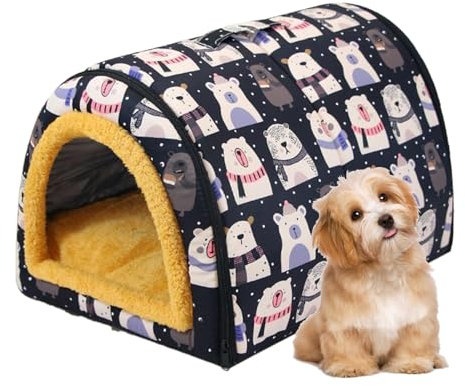 Furtryvl Hundehöhle, Haustierhaus für den Innenbereich, mit Matte, wasserdicht, Abnehmbarer und waschbarer Bezug, warmes Nest für Katzen und Hunde