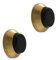 VINLIN Small Wall Mounted Door Stop Stainless Steel Door Stoppers with Black Rubber Adhesive or Screw Installation Ø1.1X0.51 Handle Protection Buffer Champagne Gold Color