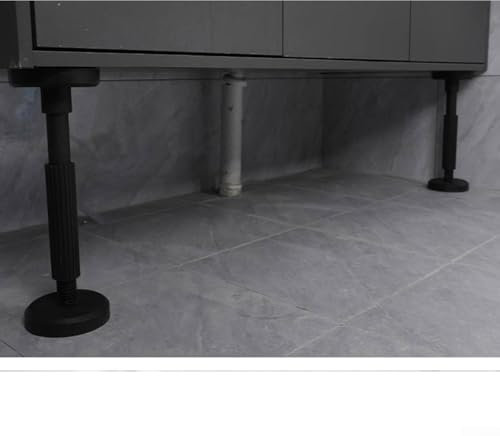 EasyByMall Lot de 2 pieds de table télescopiques réglables de 18 à 45 cm pour meubles, table basse, table de salle à manger