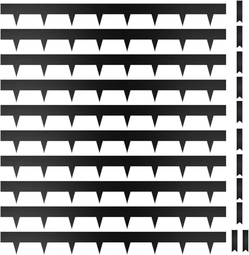 verzinktem Stahl Landschaft Corten Rasenkasten Einfassung mit schwarz Pulverbeschichtung 100 x 11cm L x H 10pcs，biegsam Metallstreifen - Hammer-in Rand Grenze mit 11 Clips für Rasen #LYLB45BK-DE