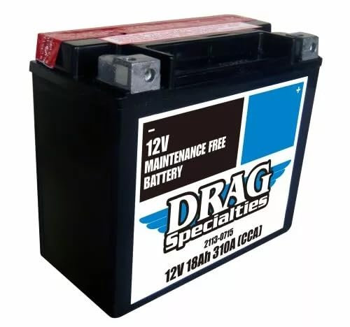 Batterie Drag pour Harley H-D Compatible avec: XL-97/03-FXD FXDWG FXST FLST FXS FLS-91/17 - YTX20HL haute performance - pour Sportster, Dyna, Softail- 310A - 18Ah