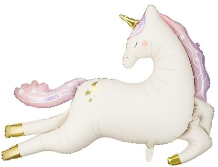 XXL Folienballon Einhorn Fliegendes Unicorn Ballon Deko Geburtstag Kindergeburtstag Mädchen Geschenk Weihnachten Ballon 115cm