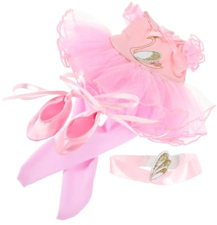 Supvox 1 Satz Puppenballettkostüm Ballerina-Puppe Ballettzubehör Babypuppenkleidung Puppen Ballettkleid Ballettanzug für Puppen Ballettrock Zubehör für Babypuppen Polyester Rosa