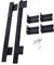 Mipcase 1 Pair Guide Bearing Keyboard Tray Under Desk Trays Keyboard Slider Under Desk Computer Stand Heavy Duty Drawer Runners Sliders Drawer Track Keyboard Track Cold Rolled Steel Black