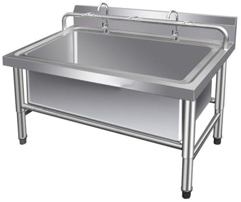 SdaryWare Standwaschbecken für drinnen und draußen, Edelstahl-Bodenwischbecken, Wischmopp-Waschbecken, Wischeimer, Ausgussbecken für die Waschküche, Waschbecken,120cm/47.2in