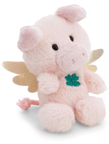 NICI Kuscheltier Schutzengel Schwein 12cm in Geschenkbox 12x6,5x9,5cm - pink - Weiches Plüschtier – niedliches Stofftier zum Kuscheln & Spielen – tolle Geschenkidee für Kinder & Erwachsene | 61894