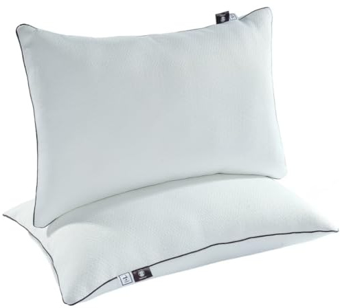 Makimoo Premium 2-Pack Sleeping Pillow, Bed Pillow, Super Soft Down Alternative with Washable Covers, Microfiber Filling, Set of 2 (30x50 cm)