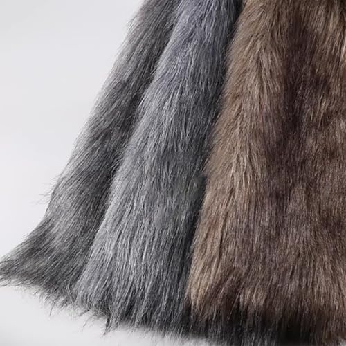Kunstpelzstoff Plüschstoff flauschiger fellstoff Haarlänge 4-7cm für Kostümmode Teppiche Requisiten Kulissen Cosplay Stuhldekoration (Size:160x50cm,Color:1)