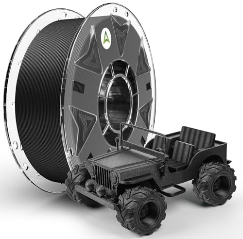 Creality Hyper PETG-CF Filament 1,75 mm: Hochgeschwindigkeits-3D-Druckfilament Carbon Fiber (30–300 mm/s), Maßgenauigkeit +/- 0,02 mm, Spule passend für die meisten FDM-3D-Drucker, 1KG Schwarz