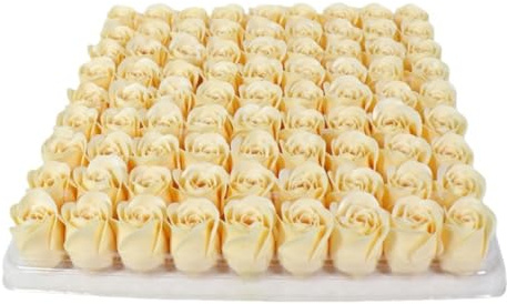 Savon Artisanal en Forme de Rose, Lot de 81 Petits Savons Fleurs, Salle De Fleurs Savon Parfumée Fleur Bain, Cadeau pour Anniversaire, Fête Décoration de Salle de Bain (J)