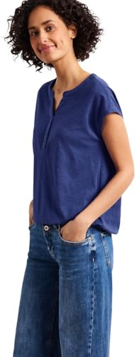 Damen Dropped Shoulder Shirt mit Split Neck