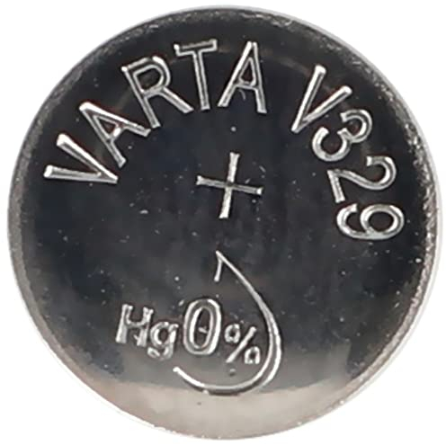 VARTA Piles Bouton V329/SR731 oxyde d'argent, lot de 1, Silver Coin, 1,55V, pour petits appareils électroniques - montres, clés de voiture, télécommandes, balances