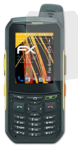 atFoliX Panzerfolie kompatibel mit Sonim XP6 Schutzfolie, entspiegelnde und stoßdämpfende FX Folie (3X)