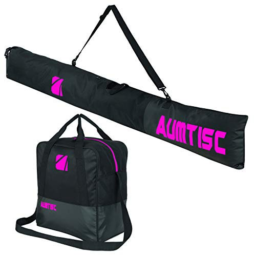 AUMTISC Skitasche und Skischuhtasche Combo - Skitaschen für Flugreisen - gepolsterte Schneeskitaschen passen für Skier bis zu 200 cm